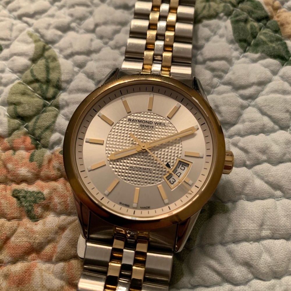 Raymond Weil freelancer watch. Two tone.